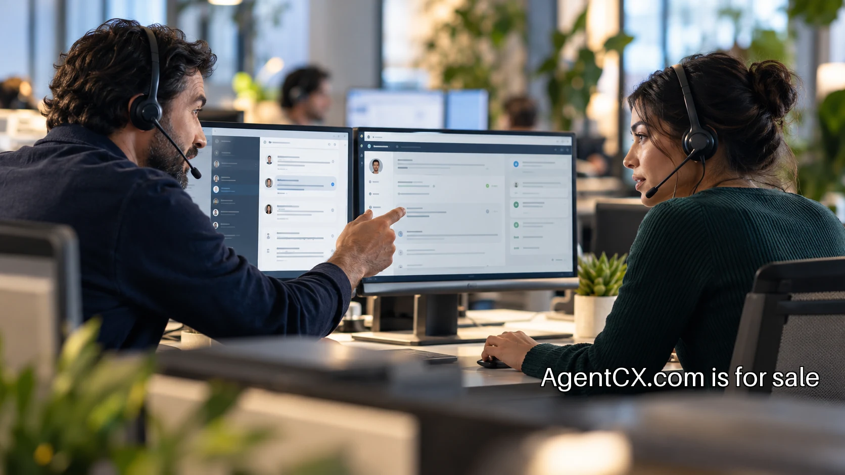 A service agent taking over a support conversation